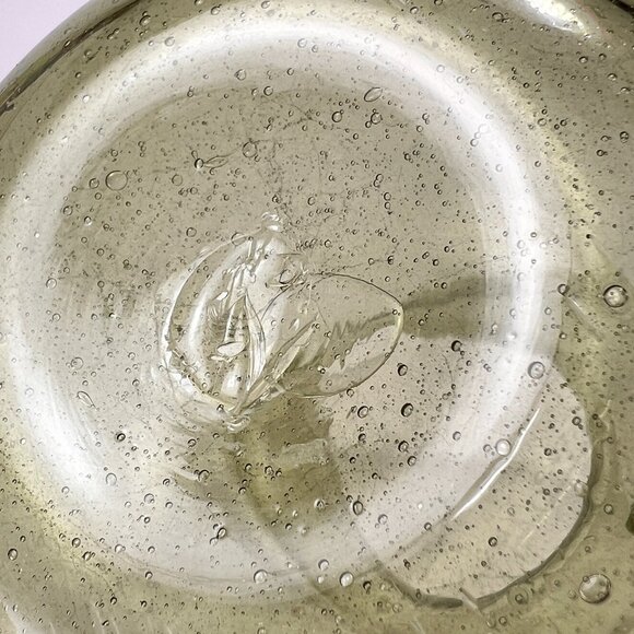 Jamestown Glasshouse VA Hand Blown Green Glass Pitcher Heart Spout USA 40oz - Picture 7 of 16